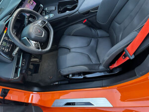 2024 Chevy Corvette rental from Tampa Luxe showcasing luxury features and performance specifications.